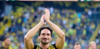 Mats Hummels nach seinem Abschiedsspiel für den BVB. 
