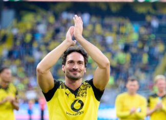 Mats Hummels nach seinem Abschiedsspiel für den BVB. 