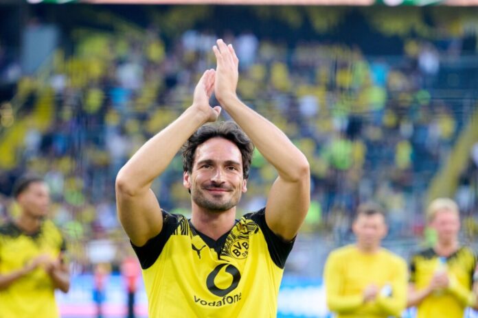 Mats Hummels nach seinem Abschiedsspiel für den BVB. 