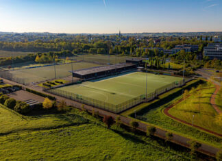 Blick auf den Sportpark aus der Luft, Bild: Nestoras Stergiopolos