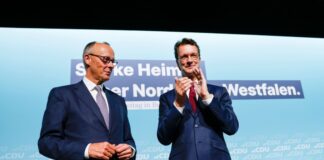 Heimspiel für Bundeskanzler Friedrich Merz und den nordrhein-westfälischen Ministerpräsidenten Hendrik Wüst vor ihrer CDU-Parteibasis.
