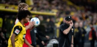Beim letzten Spiel in Dortmund gab es für Baumgart (r.) und Union eine Klatsche. (Archivbild)