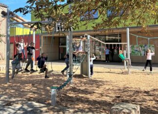 Macht Spaß und fördert die Motorik: der neue Parcours an der Wilhelm-Busch-Schule.  Foto: Stadt Ratingen