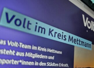 Volt ist inzwischen auch im Kreis Mettmann, darunter in Velbert, aktiv. Foto: Volkmann