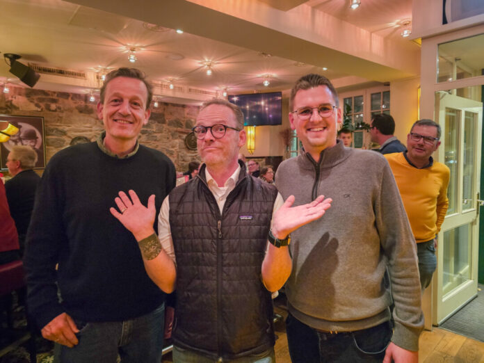 Rainer Vogt, Birger Thurmann und Patrick Anders im Extrablatt in Ratingen, Bild: Alexander Heinz