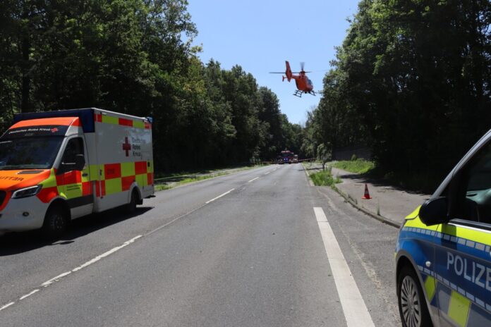 Ein Rettungshubschrauber war im Einsatz. Symbolfoto: Polizei