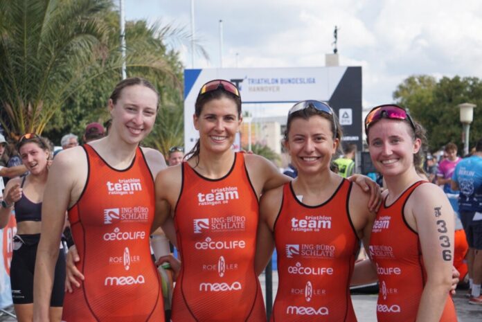 TTR-BuLi-Teambild Damen Hannover Kathrin Harnischmacher, Florentine Anaç-Exner, Franzi Holl und Lisa Rose waren erfolgreich bei dem jüngsten Wettkampf. Foto: TTR 08