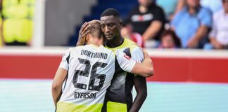 Traf auch Heidenheim: Dortmunds Torjäger Serhou Guirassy (r.).