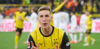 Nico Schlotterbeck in seinem bislang letzten Spiel für den BVB Ende März.  