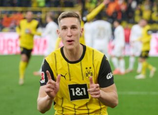 Nico Schlotterbeck in seinem bislang letzten Spiel für den BVB Ende März.  