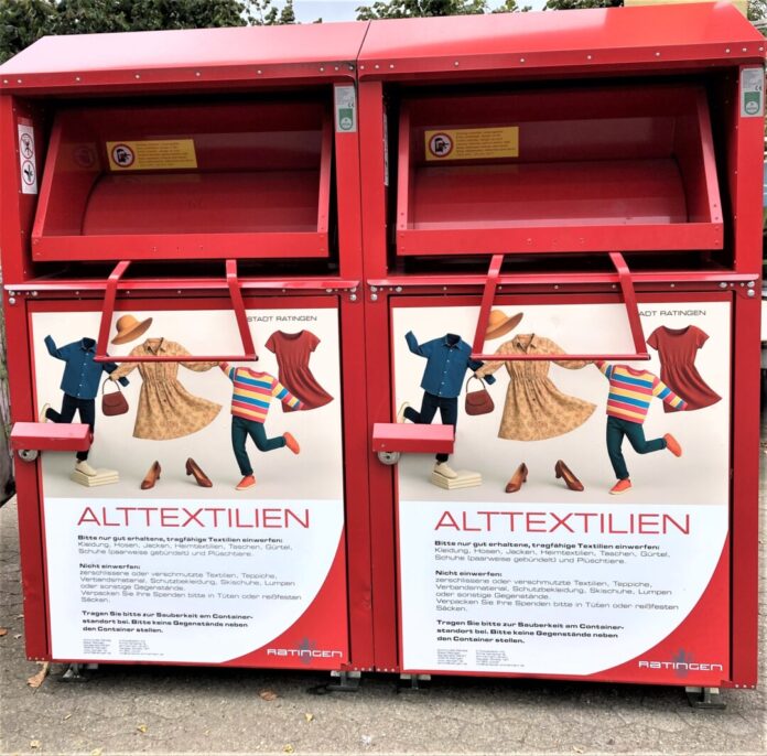 So sehen die neuen Altkleidercontainer der Stadt Ratingen aus. Foto: Stadt Ratingen