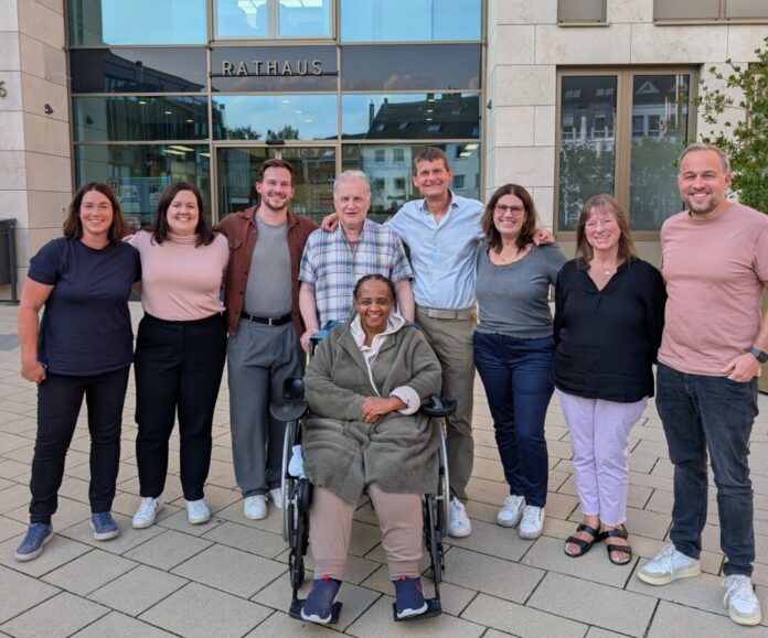 Ute Meier, Stellvertreterin Julia Merkelbach, Sascha Buselmeier, Bernd Schultz, Elizabeth Yeboah, Jörn Morgenroth, Barbara Esser, Edeltraud Bell, Benjamin Bernau (v.l.n.r.). Nicht im Bild: Andrea Kornak., Bild Grüne Ratingen