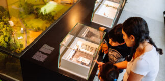 Besucher in der Dauerausstellung. Foto: Neanderthal-Museum