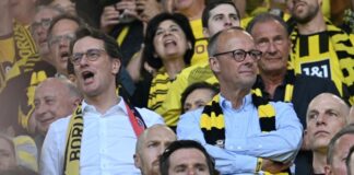Als Besucher eines BVB-Spiels im Mai 2023: Bundeskanzler Friedrich Merz. (Archiv)