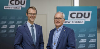 Land stellt knapp 25 Millionen Euro für Mettmann bereit Die CDU-Landtagsabgeordneten Martin Sträßer (rechts) und Christian Untrieser. Foto: CDU-Landtagsfraktion NRW / Ralph Sondermann