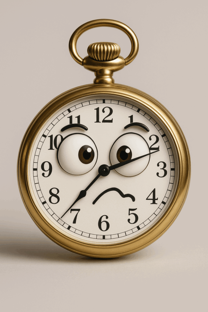 Manche Uhr stellt sich nicht von alleine um, und so ist auch dieses Jahr wieder ein wenig Verwirrung bei der Zeitumstellung dabei, Bild: Alexander Heinz via KI