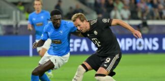 Bayern-Torjäger Harry Kane (r.) - hier in der Champions League auf Zypern - ist in einer Ausnahme-Form.