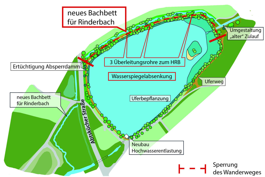 Der Lageplan für die Umgestaltungsmaßnahmen. Grafik: BRW