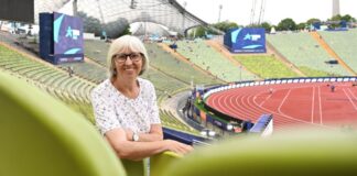 Im Münchner Olympiastadion gewann Annegret Richter 1972 Gold mit der bundesdeutschen Sprint-Staffel.