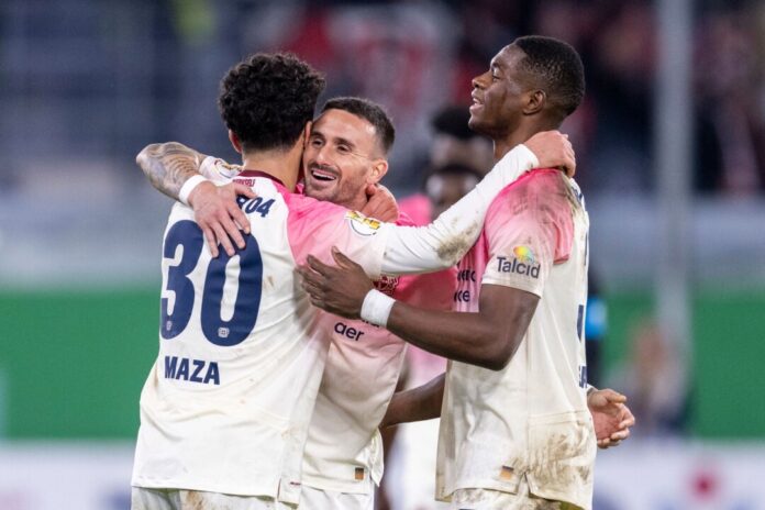 Steht nach hartem Kampf und Verlängerung im Pokal-Achtelfinale: Bayer Leverksuen. 