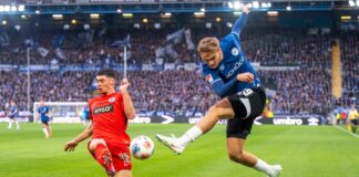 Bielefeld überrascht mit Heimerfolg gegen Elversberg Felix Keidel (l) und die SV Elversberg hatten bei Arminia Bielefeld das Nachsehen.