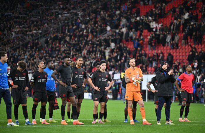 Enttäuschte Gesichter nach der 2:7-Niederlage in der Champions League. 