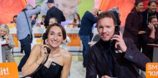 Julian Nagelsmann und seine Freundin Lena Wurzenberger beim RTL-Spendenmarathon. 