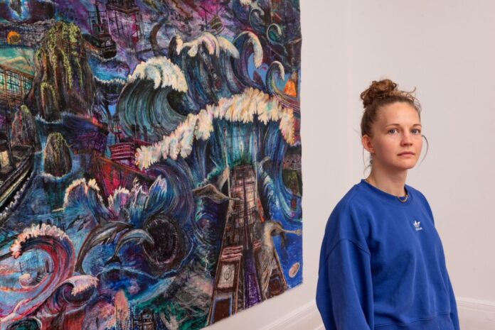 Ausstellungsansicht Niemandsland – Lara Werth, Foto Robert Schittko. Courtesy the artist and Galerie 3APFrankfurt a.M Ausstellungsansicht „Niemandsland“ – Lara Werth. Foto: Robert Schittko. Courtesy: the artist and Galerie 3AP/Frankfurt a.M