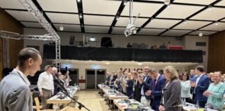 Bürgermeister André Bär bei seiner Antrittsrede. Foto: Kreisstadt Mettmann