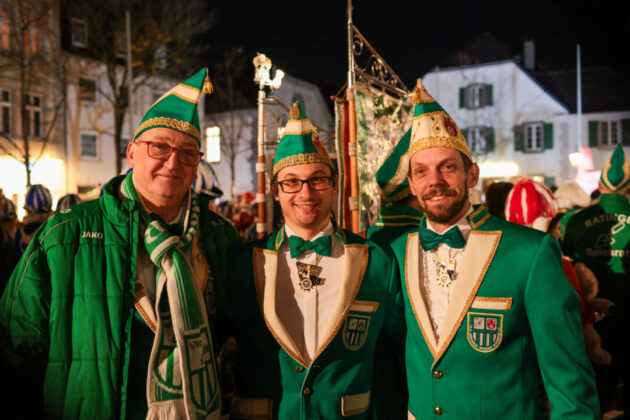 Nornert Lütgen, Markus Meier und Frank Stephan von den Spiesratzen Grün Weiss Ratingen, Bild: Alexander Heinz