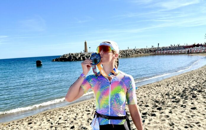 Anne-Katrin Reinl aus Wülfrath ist bei der Ironman 70.3-WM an den Start gegangen. Foto: privat Anne-Katrin Reinl aus Wülfrath ist bei der Ironman 70.3-WM an den Start gegangen. Foto: privat