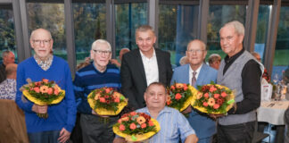 Velberter Metaller-Gewerkschaft ehrt langjährige Mitglieder Die Jubilare der IG Metall Velbert. Foto: IGM