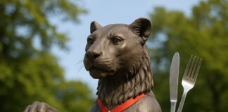 Der Bund ehrt seine stillen Helden – mit Ingrid Bauer eine Ratingerin, die seit Jahren ein leuchtendes Vorbild ist. Symbolbild einer Ratinger Löwin, Zusammenstellung; Alexander Heinz