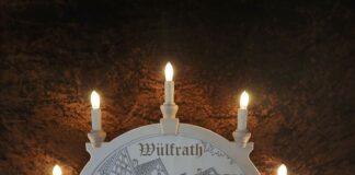 Schwibbogen zeigt Wülfrather Kirchplatz