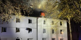Wohnhaus in Flammen – Bewohner retten sich auf Dachkante Zwei Menschen erlitten bei dem Brand schwere Rauchgasvergiftungen.