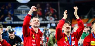 Gewann mit Düsseldorf schon dreimal das Triple: Trainer Danny Heister (links, Archivbild)