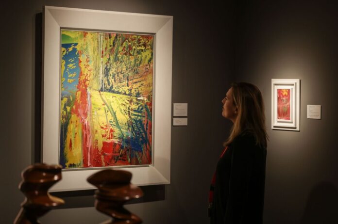 Eröffnung der Art Cologne Das Bild «U.L.» von Gerhard Richter ist das teuerste Werk auf der Messe.