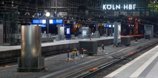So leer wie zuletzt im Corona-Lockdown: Der Kölner Hauptbahnhof während der Sperrung. (Archivbild)
