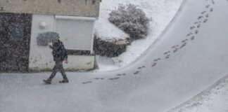 Glätte und Schnee in Mittelgebirgen zum Wochenstart Im Allgäu kam es am Anfang der Woche zu Schneefällen.