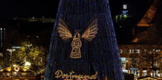 140.000 LEDs sorgen für die Beleuchtung des riesigen Baums. 