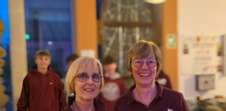 Elke Mothes und Bärbel Fischbach von der Stiftung Kinder und Jugendarbeit der ev. Gemeinde Hösel, Bild: Alexander Heinz