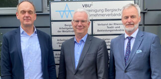 Wechsel an der Spitze des Bergischen Arbeitgeberverbandes der Metallindustrie Im Bergischen Arbeitgeberverband der Metallindustrie sind mit einem Vorstandswechsel zentrale Entscheidungen kurz vor Weihnachten vollzogen worden. Foto: VBU