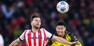 Höler-Traumtor verhindert Dortmunder Sieg in Freiburg Lucas Höler (l.) traf sehenswert, Jobe Bellingham sah Rot.