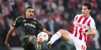 Köln verpasst die Wende – Union geht mit Sieg in die Pause Kölns Kakub Kaminski (r) hatte in der ersten Hälfte zwei Chancen.