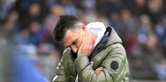 4:0 im Wildpark: Paderborn verschärft KSC-Krise Sichtlich frustriert: Karlsruhes Cheftrainer Christian Eichner.