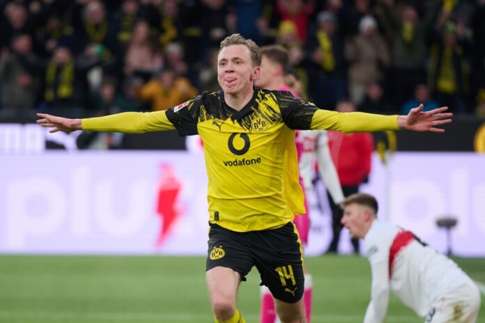 Borussia Dortmund - VfB Stuttgart Maximilian Beier könnte im Pokal gegen Leverkusen wieder für Borussia Dortmund spielen. (Archivfoto)