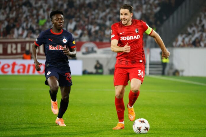 SC Freiburg - RB Salzburg In der Europa League sind Christian Günter (r.) und der SC diese Saison noch ungeschlagen.
