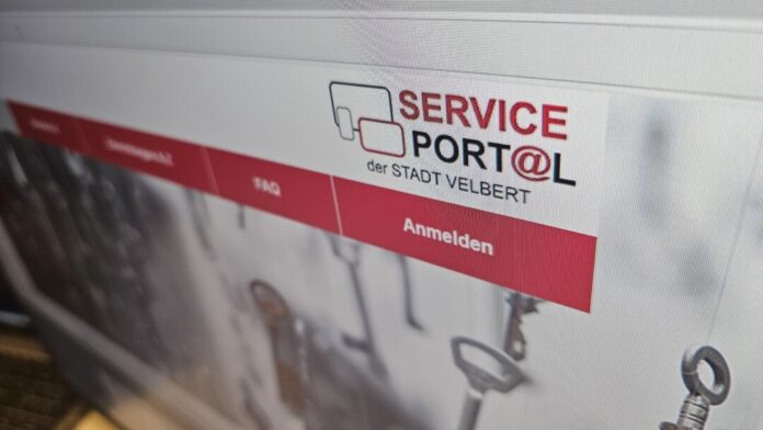 Das offizielle Service-Portal der Stadt Velbert. Foto: Volkmann Das offizielle Service-Portal der Stadt Velbert. Foto: Volkmann
