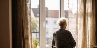 Kosten für Platz in Pflegeheim explodieren: Diese Rechte haben Betroffene Eine Seniorin sitzt vor einem Fenster. Foto: VZ NRW/Adpic