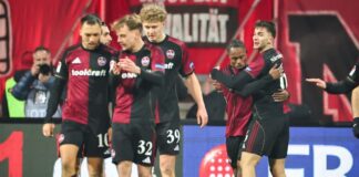 Chancen im Überfluss: Nürnberg dennoch nur mit Remis Der Jubel von Mohamed Ali Zoma (2.v.r.) währt nur kurz.